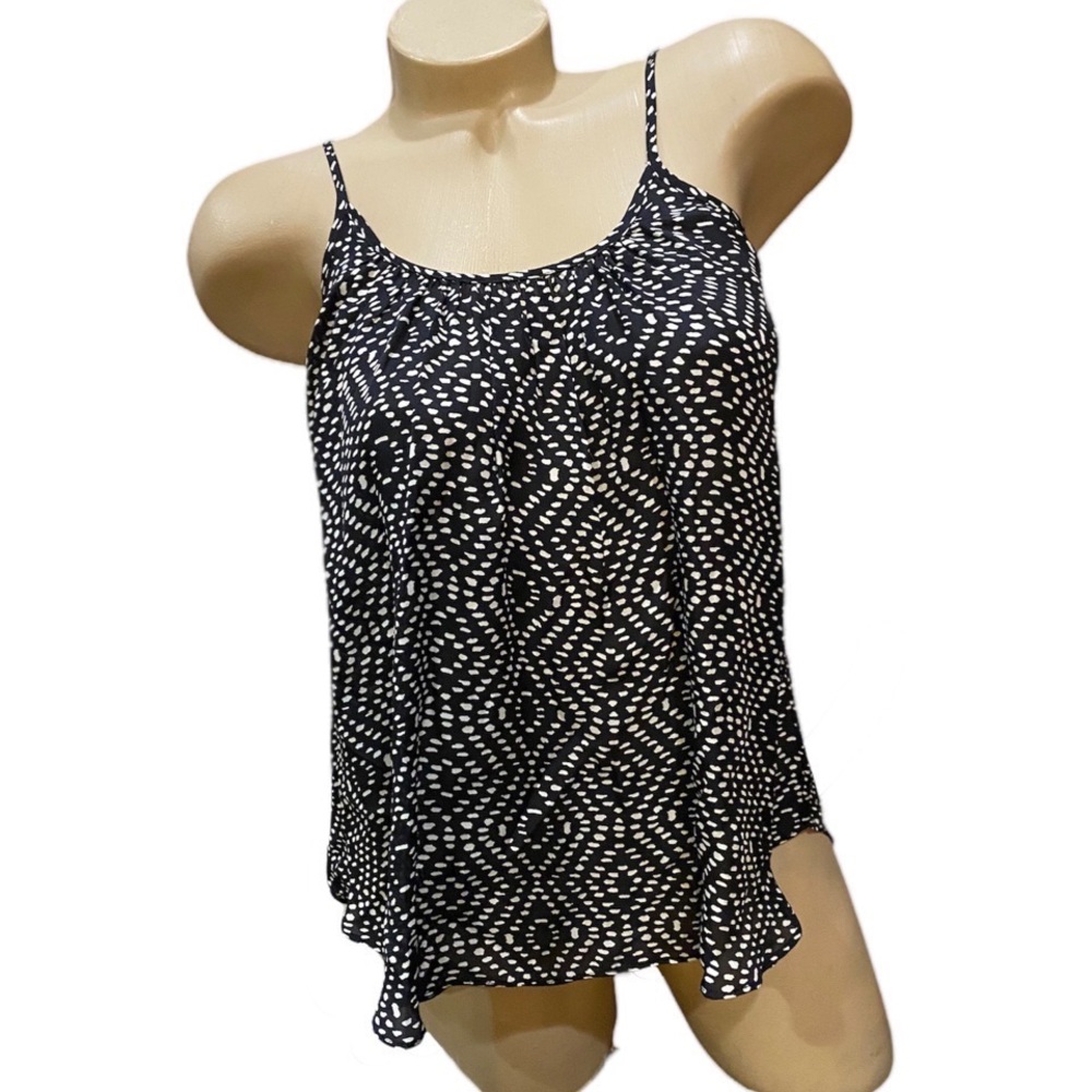 L'AGENCE x Barneys Silk Printed Camisole Lightweight Sheer Cami Tank NWT NEW